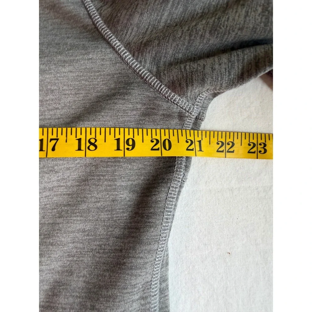 The North Face Mens Gray Full Zip Fleece Jacket Mock Neck Heathered Medium